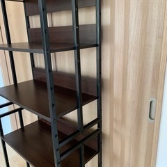 美品　収納棚　シェルフ　ダークブラウンの画像