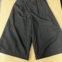 ガウチョ ワイドパンツ  黒  
