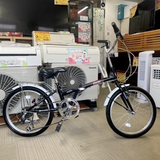 【超美品‼️】シャインウッド 20インチ 折りたたみ式自転車 シティサイクル 6段変速ギア ブラック♪