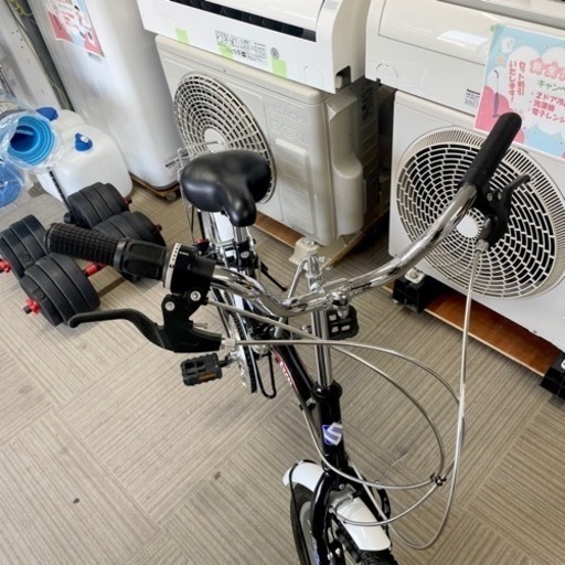 【超美品‼️】シャインウッド 20インチ 折りたたみ式自転車 シティサイクル 6段変速ギア ブラック♪
