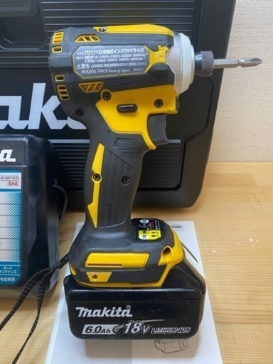中古 マキタ　TD171D インパクトドライバ　フレッシュイエロー　セット