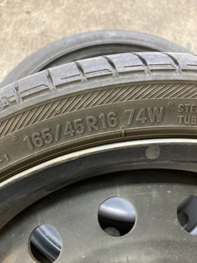 16インチ　鉄チン　165/45R16 4本　軽自動車等