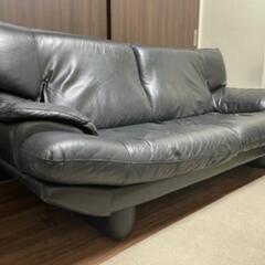 【値下げしました】IDC 大塚家具 Leather world 3人掛けソファー