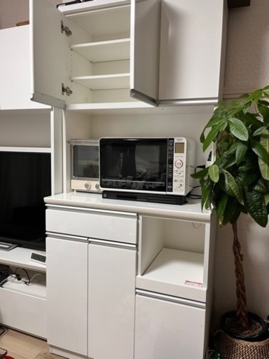 【引き取り希望】ニトリ　キッチン　レンジボード　ハイタイプ　美品