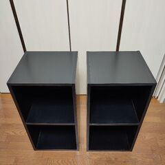 レコードボックス　レコードラック　収納棚　カラーボックス　黒