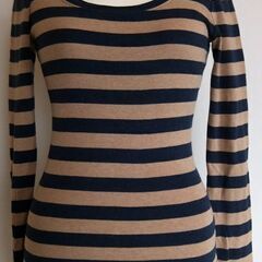 〇良品〇【GAP】ボーダーカットソー　ブラウン×ネイビー　＃XX...