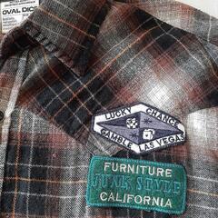 チェック柄シャツ(茶)の画像