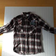 チェック柄シャツ(茶)