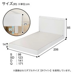 至急処分クイーンサイズロータイプベッド　ニトリヴァインシリーズの画像