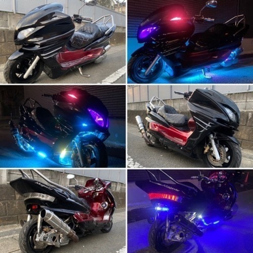 ブラック✖︎ワインレッドカラー‼︎ 【YAMAHA マジェスティ】スピーカー４発‼︎
