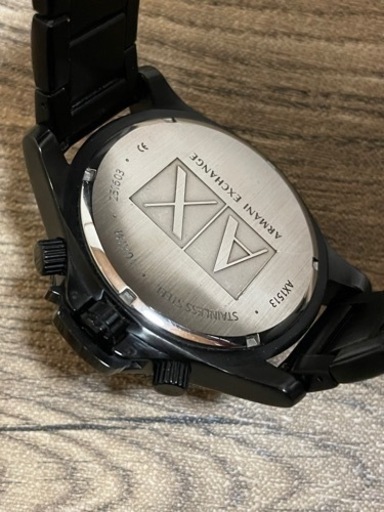 [美品/箱+2コマ付き] クロノグラフ/ARMANI EXCHANGE AX1513 ブラック/アルマーニエクスチェンジ