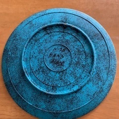 イルカの絵皿 ハンドメイド　アンティーク　ヴィンテージ  直径　28㎝  の画像