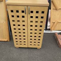 詳細不明 収納 シューズ ボックス ケース 靴箱 下駄箱木製