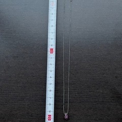 キラキラネックレス　紫の画像