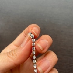 ラインストーン　キラキラ　ジルコニア　ピアス　14.5cmの画像