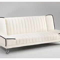 新品・未使用・未開封　ソファベッド 合成皮革 新生活 一人暮らし ポップ アメリカン カジュアル ソファ/パイピン スチール脚 ロックンロール調