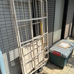 カゴ台車　コンテナ　折り畳み　スチール製の画像