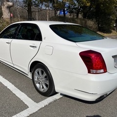 美車ディーラー整備　エアサス交換済み禁煙車!5.9万kmコミコミ即決85.8万円!200クラウンマジェスタCタイプモデリスタエアロ本革白パールホワイトドラレコの画像