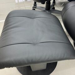 karimoku/カリモク/オットマン付き革張りパーソナルチェア/チェア