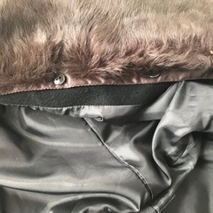 アンゴラ混合黒のコートの画像