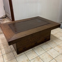 囲炉裏テーブル　ローテーブル　無垢材