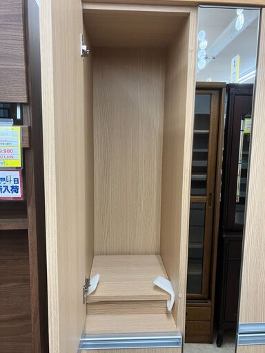【未使用】美品 シューズボックス ミラー付き No.2926● ※現金、クレジット、ぺイペイ、スマホ決済対応※