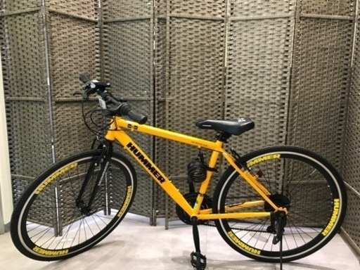 自転車 ハマー クロスバイク CBR 7018DR 18段変速（シマノ社製）イエロー