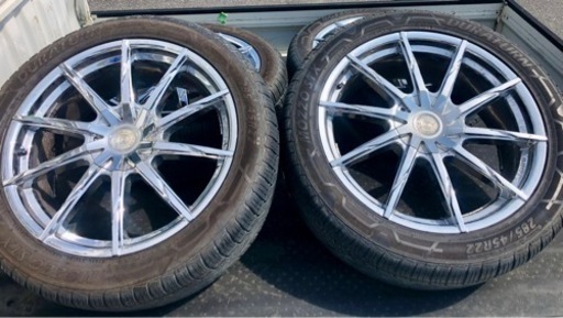 【バリ溝】キャデラック エスカレード 22インチ×9.0j ET20★285/45R22 タイヤ&ホイール【バリ山】