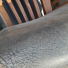 （値下げ）飛騨高山　工芸　無垢チェア　本革　4脚セットの画像