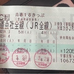 青春18きっぷ 2回分