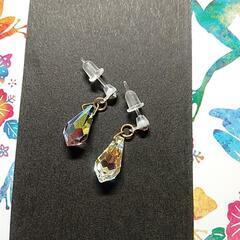 最後の１点‼️クリスタルオーロラ　ピアス🎀ハンドメイドの画像