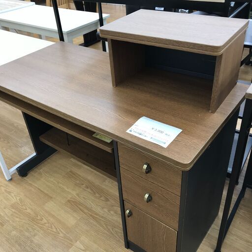 ★ジモティ割あり★  パソコンデスク ブラウン H71×W113×D54 クリーニング済み KJ1785