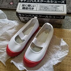 新品未使用　上履き　赤ライン　20.0cm