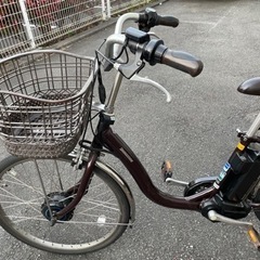 ブリヂストン電動アシスト自転車！整備済み！大容量後ろカゴ付！2016フロンティアの画像