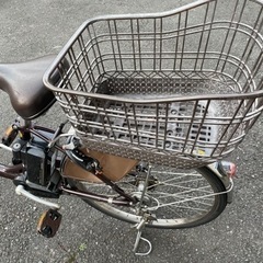 ブリヂストン電動アシスト自転車！整備済み！大容量後ろカゴ付！2016フロンティアの画像