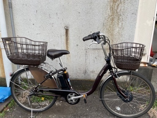ブリヂストン電動アシスト自転車！整備済み！大容量後ろカゴ付！2016フロンティア