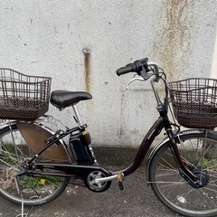 ブリヂストン電動アシスト自転車！整備済み！大容量後ろカゴ付！20...