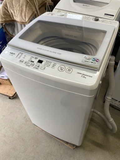 お薦め品‼️分解洗浄済み‼️インバータ搭載 AQUA洗濯機7kg 2021年