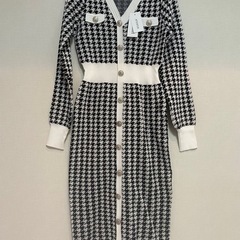 🕊千鳥柄タイトロングワンピース🕊の画像