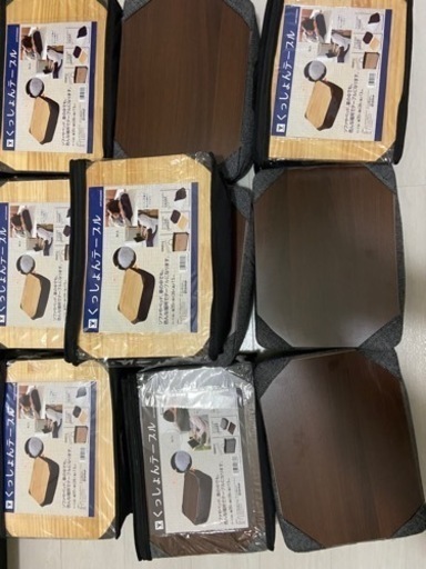 YAMAZEN クッションテーブル10点　グレー5 紺5