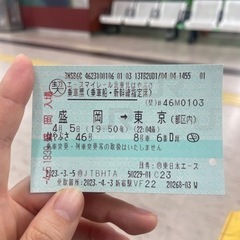 盛岡-東京　今日のみ