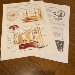 紡毛機　糸車　紡ぎ車の画像
