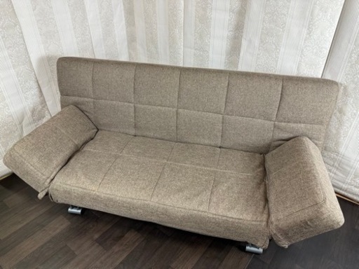 【ご購入者様決定】定価¥44900-ニトリ　布張りソファベッド(マークスAM GY)同機種