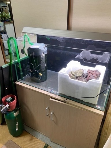 熱帯魚90センチ水槽セット　水槽台付き