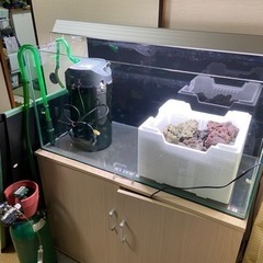 熱帯魚90センチ水槽セット　水槽台付き