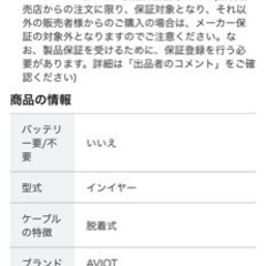 オープン型イヤホン　AVIOT   TE-M1  本体新品の画像
