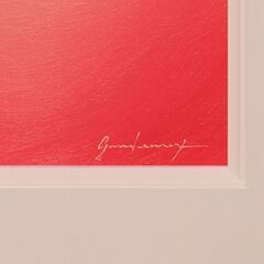 国内メーカー油絵具使用●【桜色のエチュード】●がんどうあつし絵画F3ホワイト額付の画像