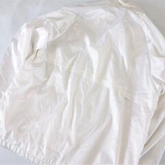 【No.31】NIKE フード収納 ウインドブレーカー ラインジャケット ホワイト XLサイズの画像