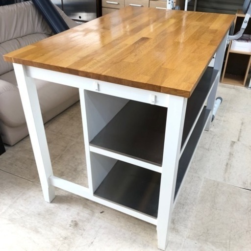 IKEA アイランドキッチン キッチンカウンター ナチュラル  白  幅120〜130 カウンター 引っ越し 開店準備