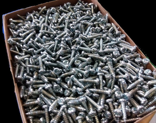 【未使用】Aナベ＋タップビス　3×12　3000本入　メッキ　ねじ